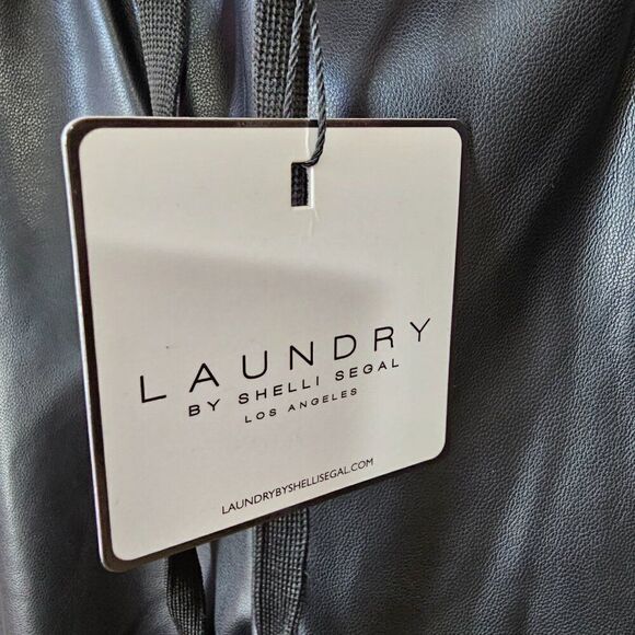 NWT LAUNDRY BY SHELLI SEGAL LOS ANGELES VEGAN LEATHER TAPERED PANTS SIZE M - Picture 10 of 16